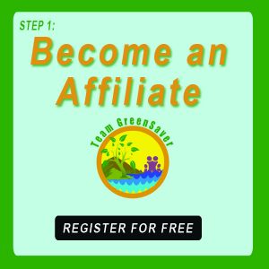 Blue-green button next to EA101 logo showing sunlight nature with family, and words that say, “Become an Affiliate“