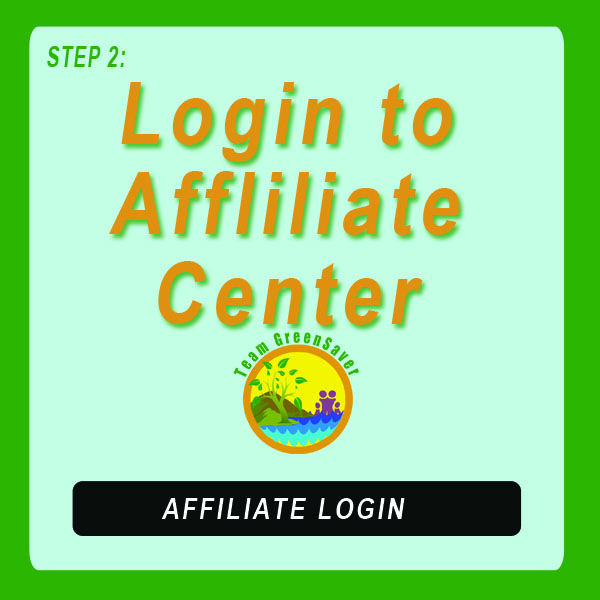 Blue-green button next to EA101 logo showing sunlight nature with family, and words that say, “Login to Affiliate Center“